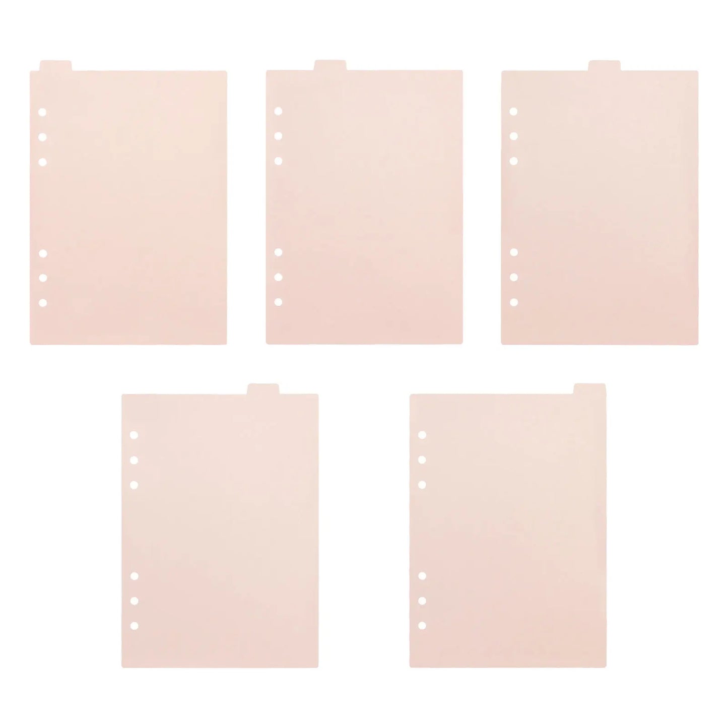 A5 A6 A7 Pink Black  Index Divider Cute 6 Holes For Binder Planner Notebook Stationery Notebook Paper Divider Accessories