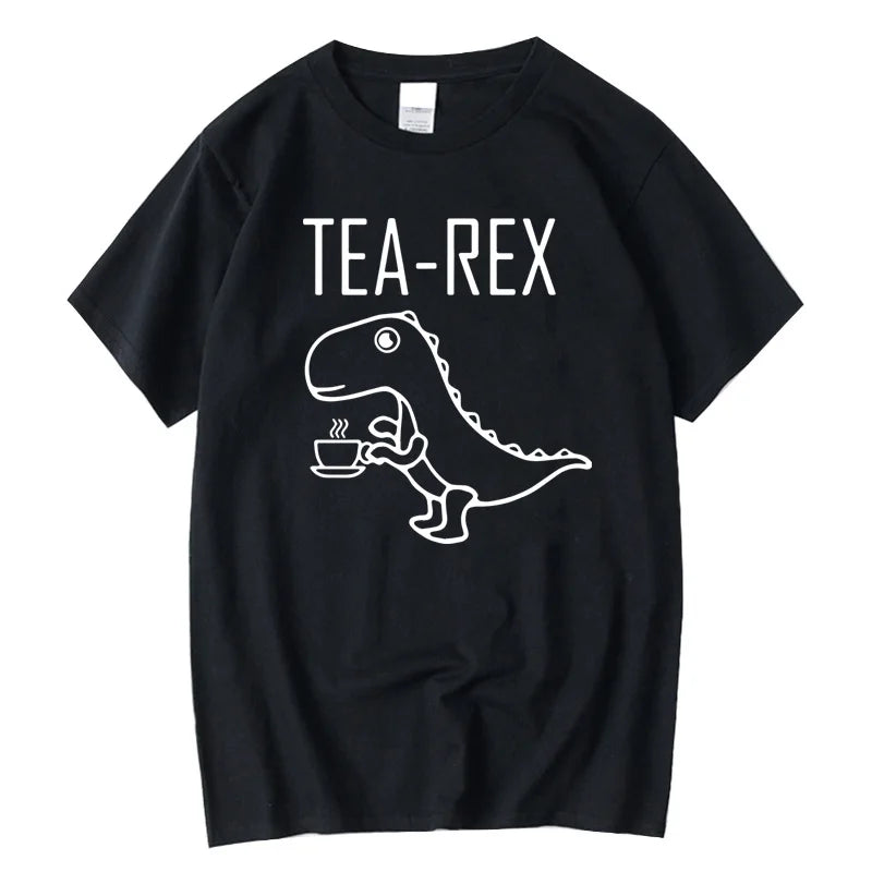 Summer Casual Men's T-shirt Top Quality Cotton Blend Cool Funny Dinosaur Design Printing O-neck For Men T-shirt Male Tee Shirts