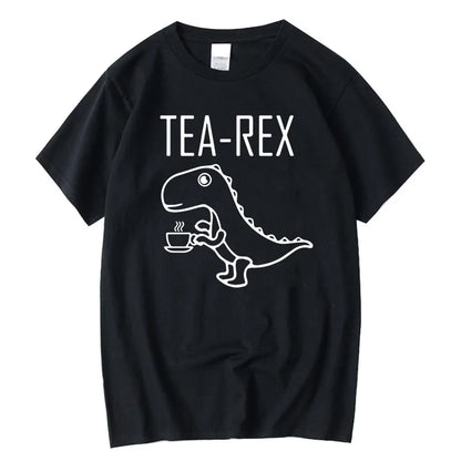 Summer Casual Men's T-shirt Top Quality Cotton Blend Cool Funny Dinosaur Design Printing O-neck For Men T-shirt Male Tee Shirts