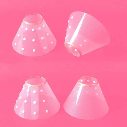 Plastic Cat Recovery Collar Adjustable Anti-bite Pet Protective Collar Transparent Waterproof Anti-licking Collar Pet Recovery