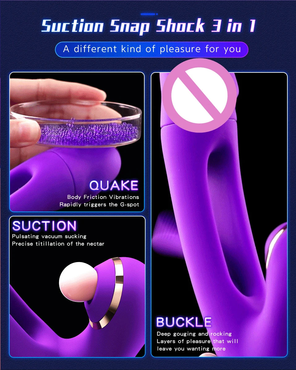 Flapping G Spot Vibrator Dildo Rabbit Adult Toy Vibration Silicone Waterproof Personal Vibrator Clitoral Nipple Anal Stimulation