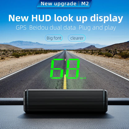  M2 Universal GPS HUD Car Speedometer Projector With Speed KMH Head Up Display Car USB Cable Plug & Play GPS & Beidou System