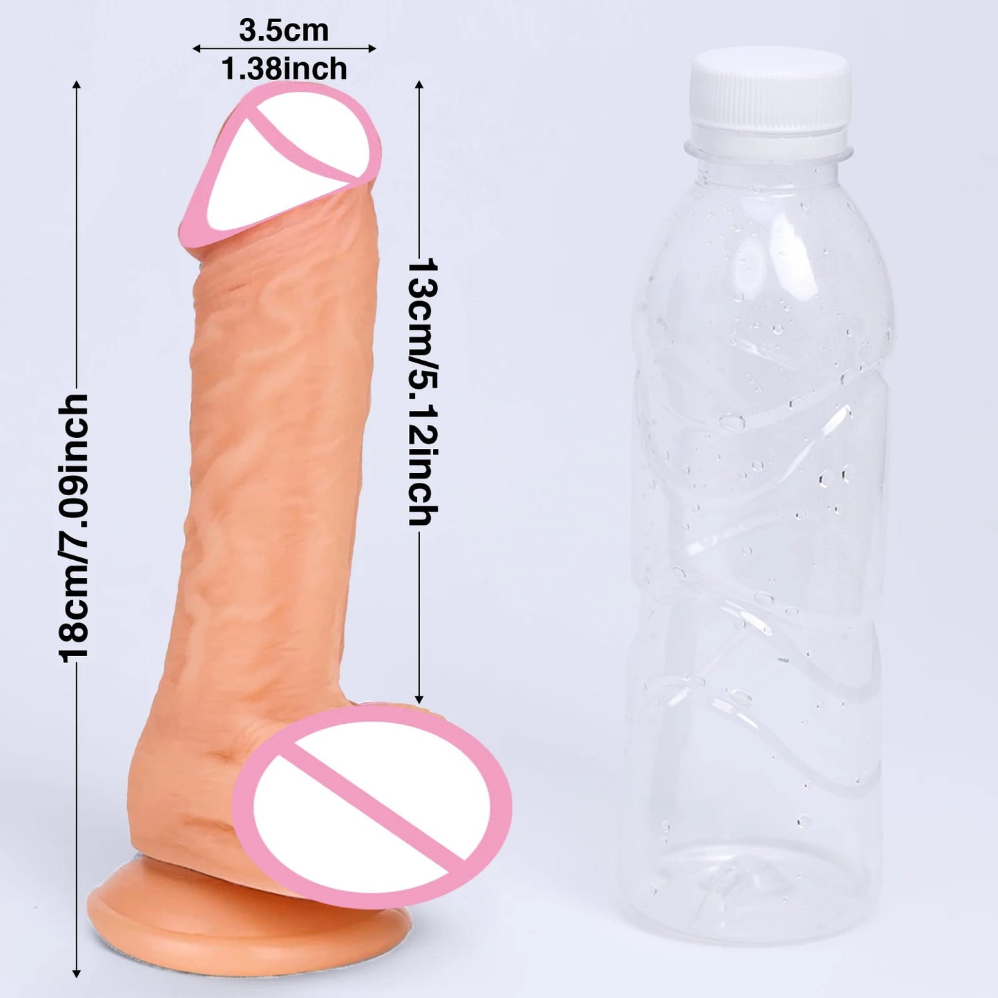 Soft Dildo Realistic Skin Penis Cheap Double Silicone Dildos Suction Cup Thick Dick Anal Sex Toys Men Women Gay Strapon Cock