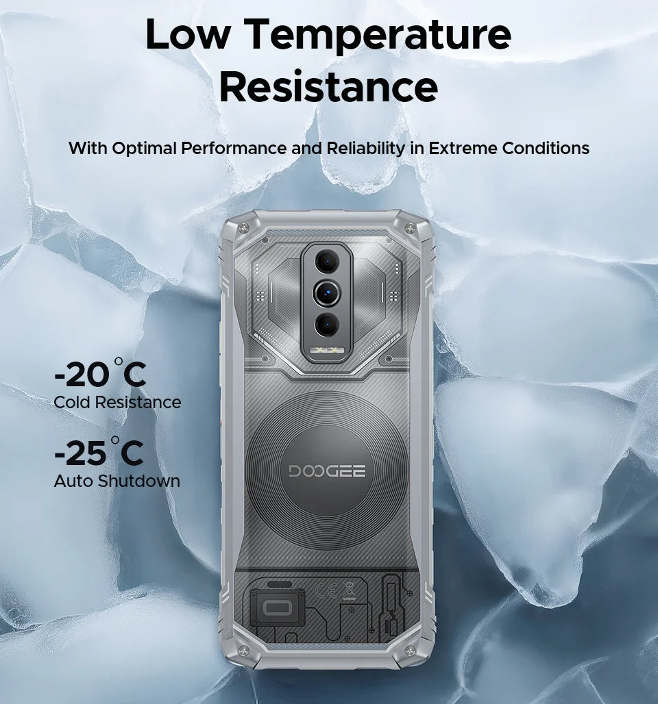 DOOGEE Blade10 Ultra Energy Rugged Phone Gemini AI 10.7mm Ultra-thin 6150mAh Battery Android 15 Widevine L1 Smartphone NFC