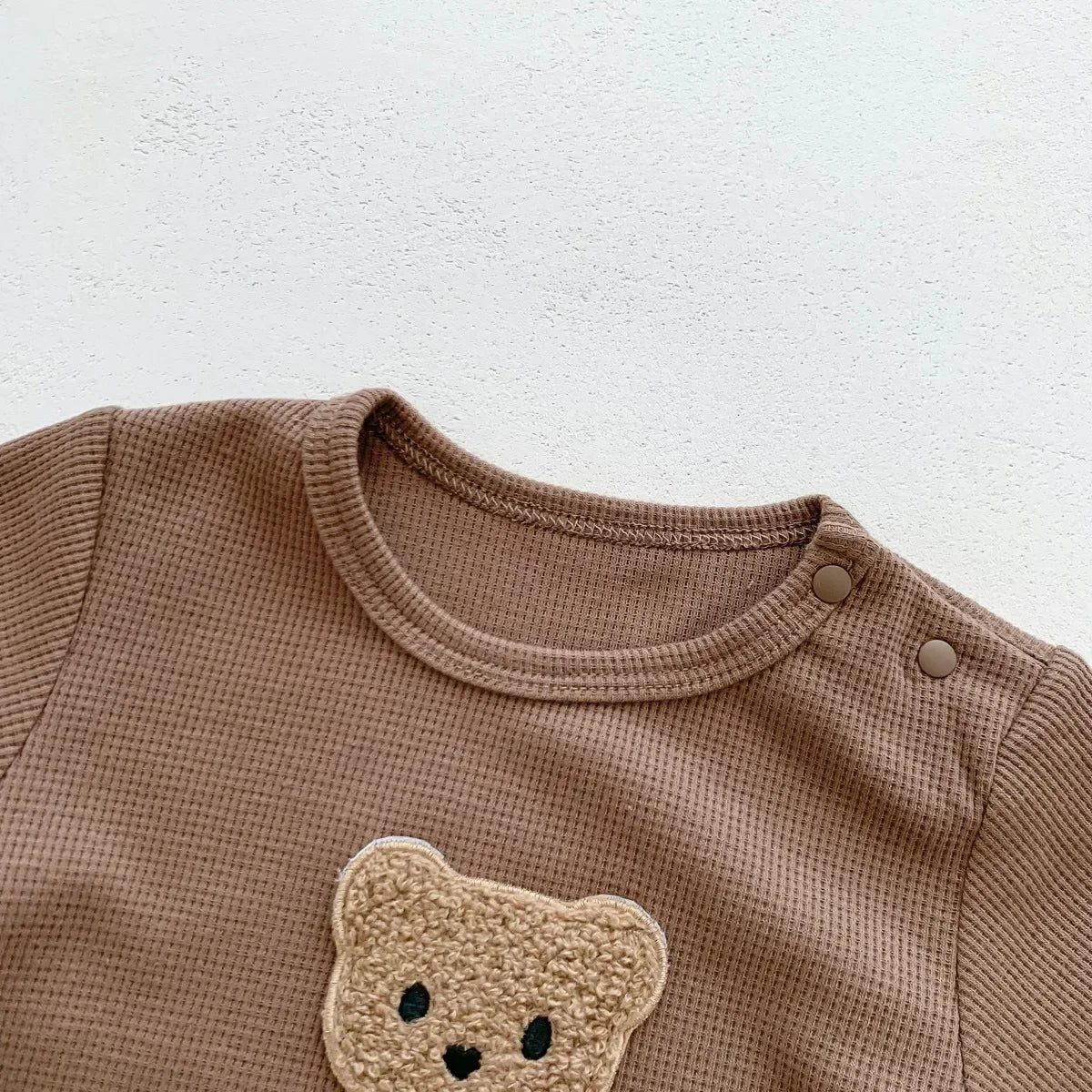 Cotton Romper Gift Hat with Ear New In Summer Kids Baby Girls Boys Short Sleeve Waffle Patch Bear Infant Newborn Jumpsuits