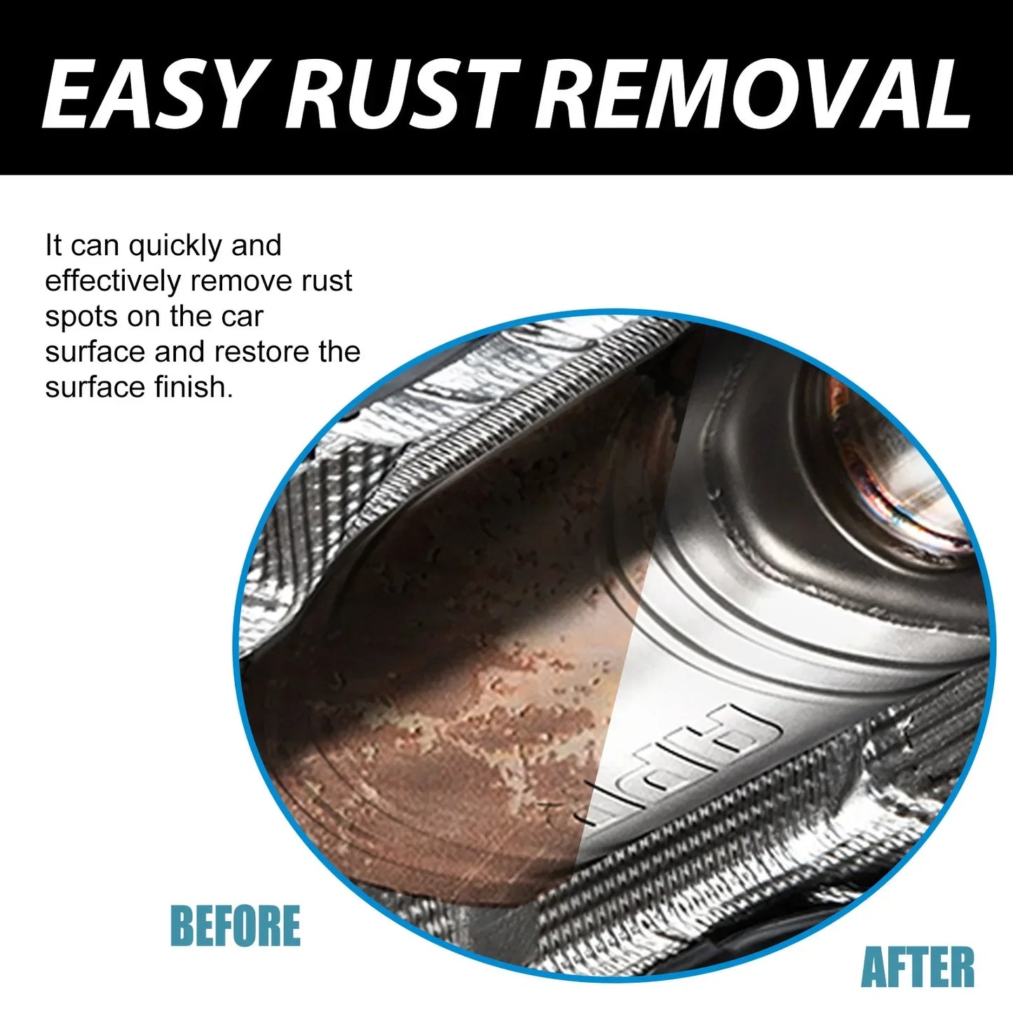 HS68-Car Rust Remover Quick Remover  Exhaust Pipe Rust Removal Spray Cleaning Metal Iron Powder Old Cars To New