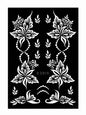 Flower Tattoo Stencil Reusable Henna Template for Hand and Body Henna Tattoo Design for Wedding Festival Party Tattoo Tools