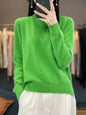 100% Mink Cashmere Sweater Women's Half High Collar Pullover Long Sleeve Cashmere Knitwear Fashion Autumn Winter Female Clothing