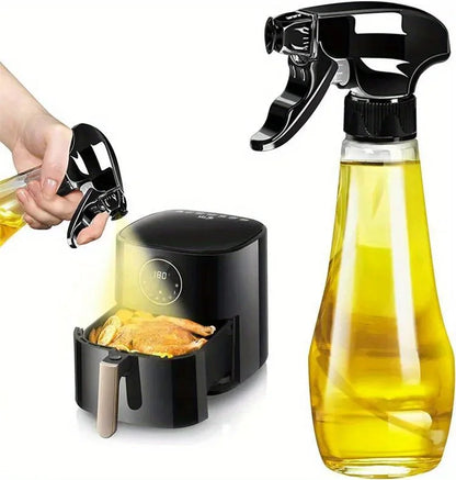 1pc New Oil Sprayer 200ML Glass Olive Oil Sprayer Bottle with Rotatable Nozzle Oil Spritzer Oil Mister for Air Fryer