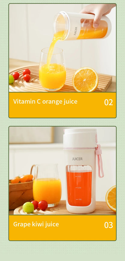Digital Display Portable Juicer Cup USB Charging Juice Cup Home Multi-functional Automatic Fruit Blender Bottle For Home Kitchen