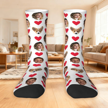 Customized socks for men and women Face-themed funny expression socks Personalized photo-customized socks Birthday gifts