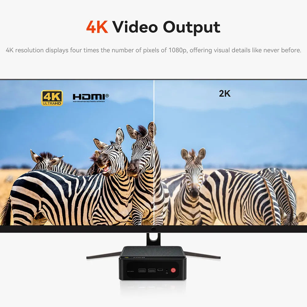 Beelink SER5 Max AMD Ryzen7 7735HS R3 3200U R5 5500U 5625U 16G RAM 500G SSDNVME Mini PC Suppor 4K Type-C Gaming Desktop Computer