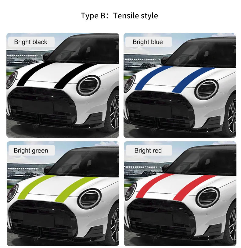 Car Engine Hood Vinyl Trunk Decal Stickers For Mini Cooper F56 F60 F55 F54 R56 R60 F65 F66 U25 J01 Countryman Car Accessories