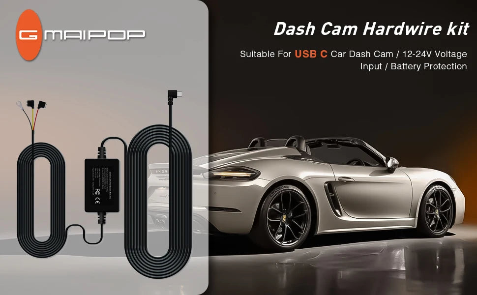 Car Dash Cam 4 Channel Black Box WiFi Driving Camera FHD 1080P Front Left Right Rear Night Vision Loop Recording Add Hardwire