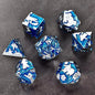 D&D kauliukai, 7 kauliukų metalinis DND kauliukų rinkinys, svertiniai metaliniai „Dungeons and Dragons“ kauliukai, daugiakampiai D ir D kauliukai, skirti vaidmenų žaidimui