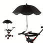 Universal Sun Umbrella for Baby Stroller UV Protection Pram Umbrella 360° Adjustable Rainproof and Windproof Sunshade Parasol