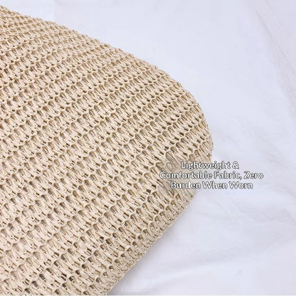 Homefish Women Woven Rattan Straw Tote Bag Large Capacity Summer Beach Shoulder Handbag Casual Ladies Travel Crossbody Purses