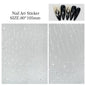 3D Star Nail Art Stickers Decals Self-Adhesive Metal Silver DIY Nail Stickers Decoration Decals Manicure Accessories