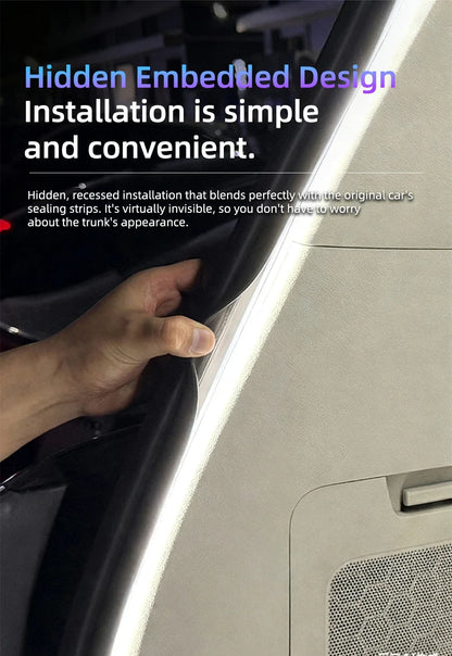 New car universal trunk and trunk lights with colorful lighting APP control LED ambient light RGB decorative light