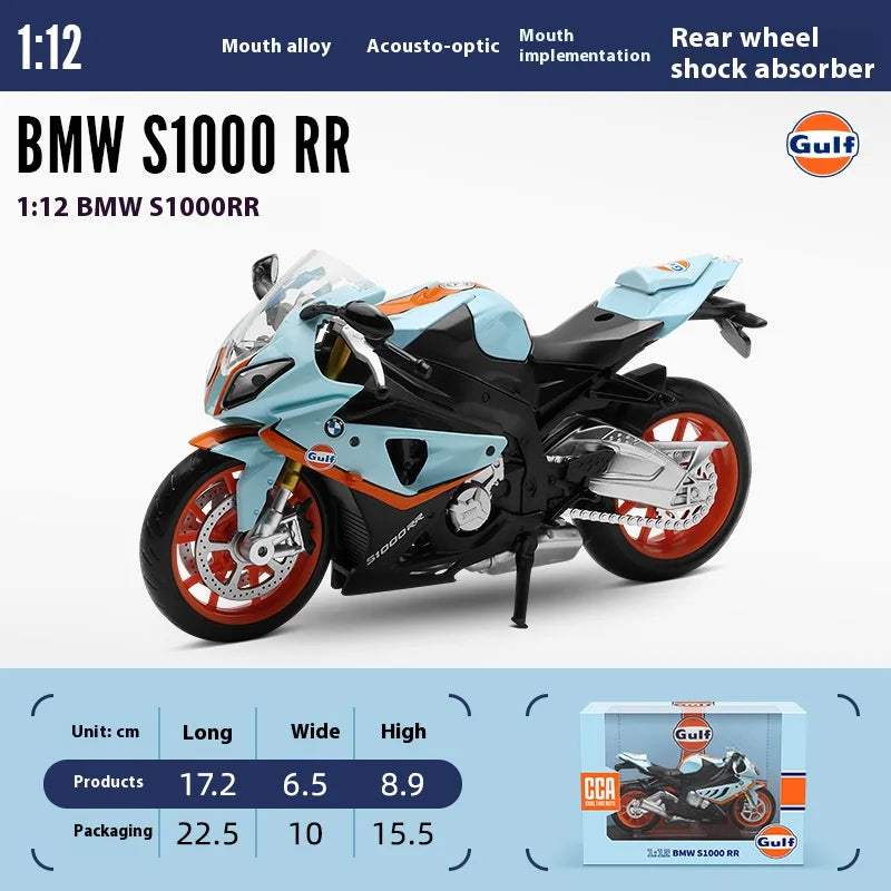 CCA R1250 GS. 1:12 Alloy Die-cast Car Motorcycle Model, Toy Gift Giving, Die-cast Static Motorcycle Model