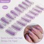 Gradient Auroras Semi Cured Gel Nail Strips Sparkly Shinning DIY Gel Polish Stickers for Nails Works with UV/LED Nail Lamps