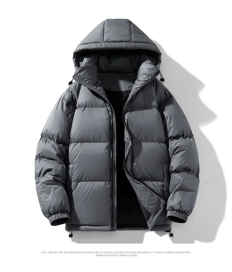 2025 Winter Hooded Men's 90% White Duck Down coat fashion warm Down Jackets casual winter Men thicken winter Jacket size M-4XL