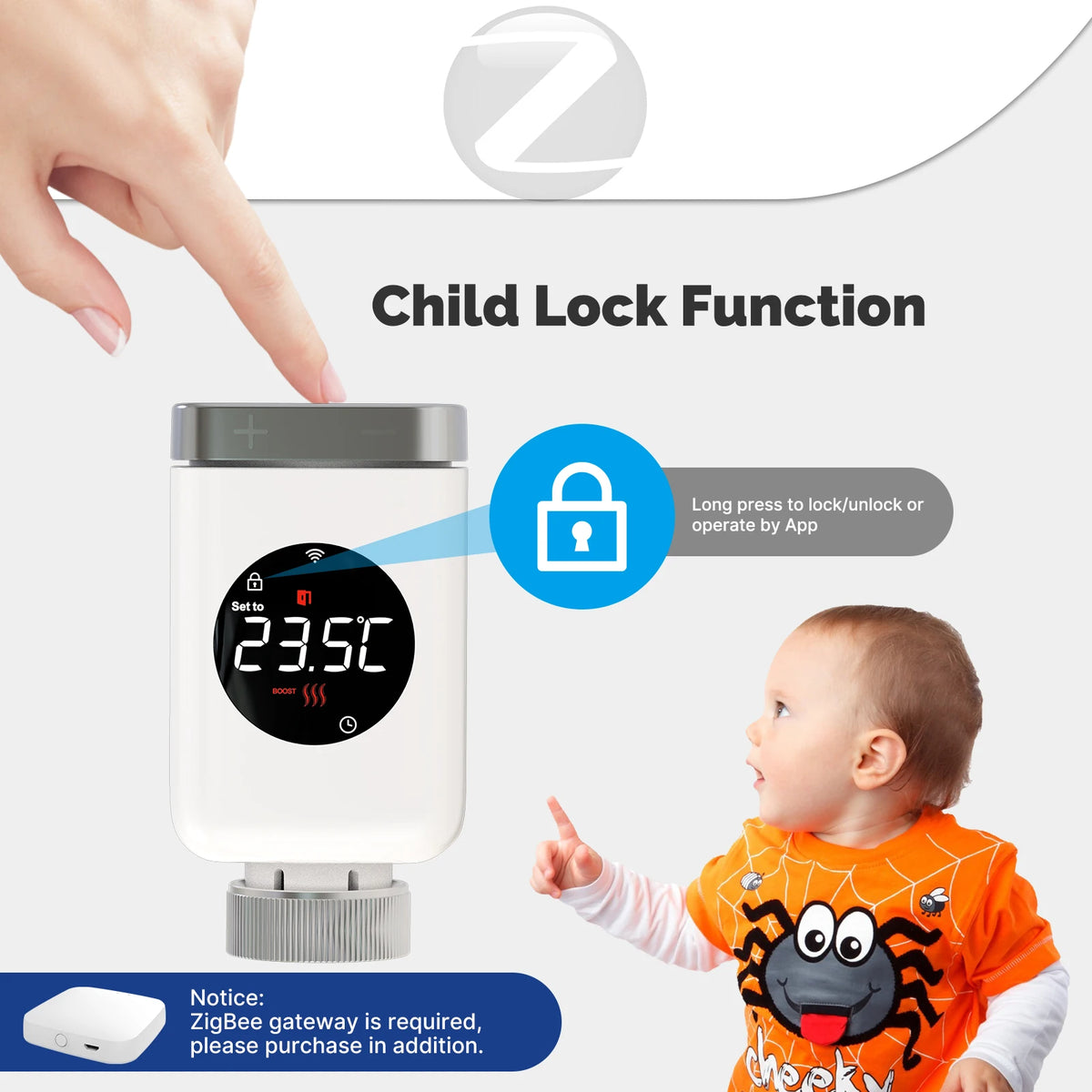 MOES Tuya Smart Wifi/ZigBee Thermostatic Radiator Valve TRV Programmable App Remote Temperature Controller with Alexa GoogleHome