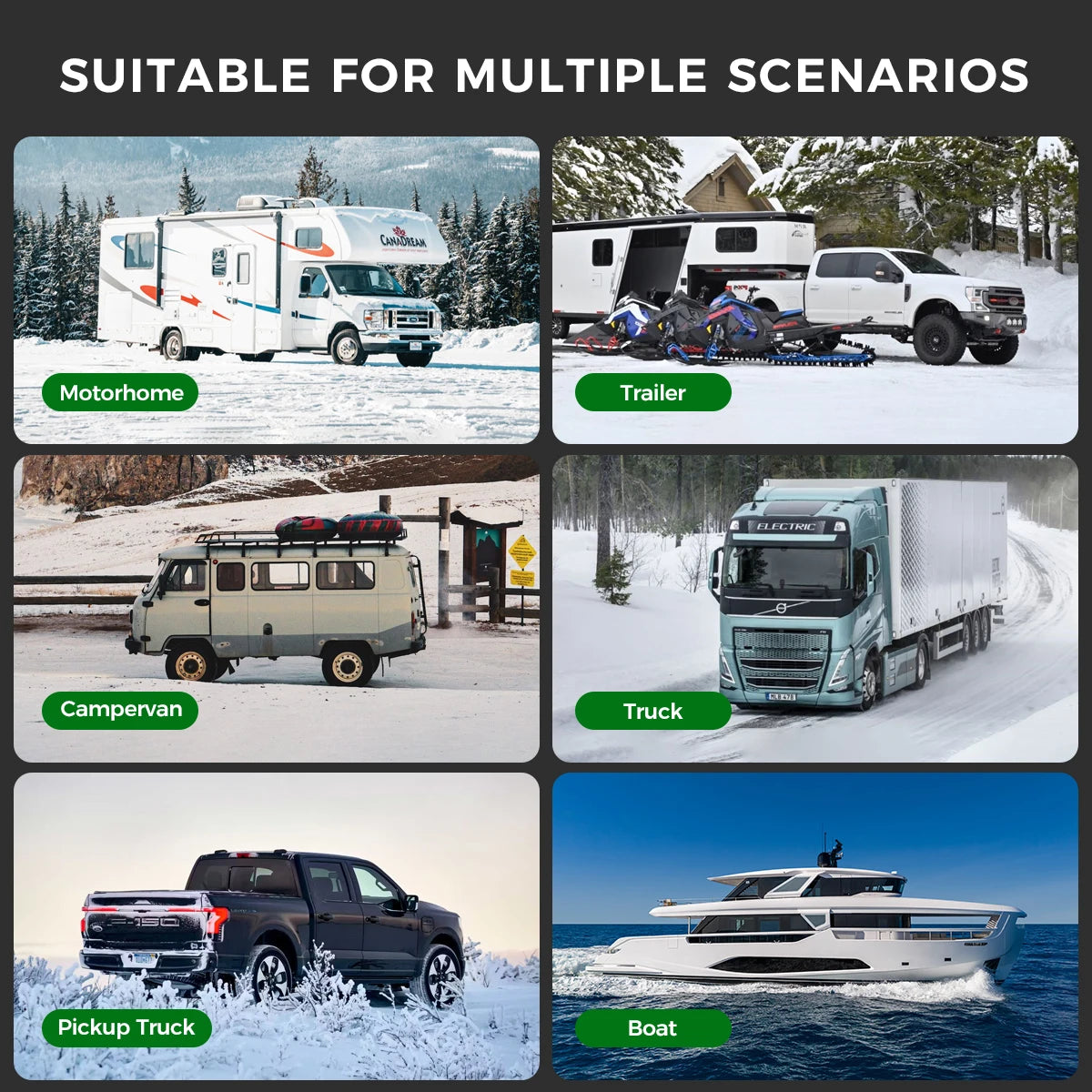 Sunster Portable Camo Diesel Air Heater 8KW with Handle 12/24V 110-240V All in One Smart Heater 35dB Quiet Fast Heat No Cold Air CO Monitor Kit for Motorhome Trailer Pickup Camping