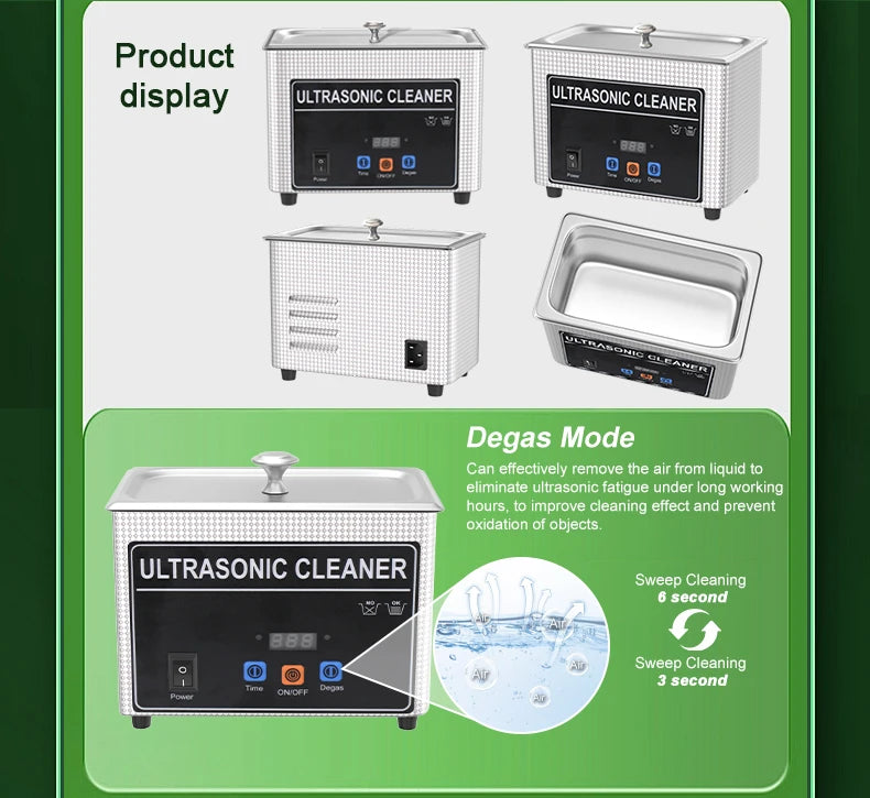 900ml 35w 60w Ultrasonic Cleaner Machine Ultrasound Cleaning Dental Glasses 220v EU UK AU Plug Ultrasonic Bath tina ultrasonica