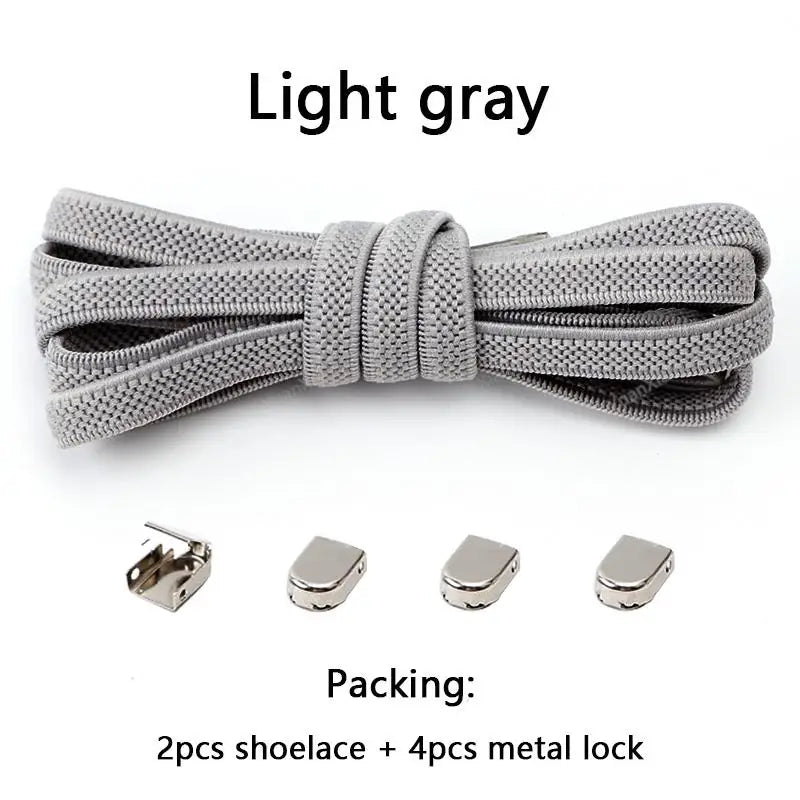 No tie Shoe laces Elastic laces Sneakers Flat Shoelaces without ties Quick Shoelace for Shoes Kids Adult One Size fits All Shoes