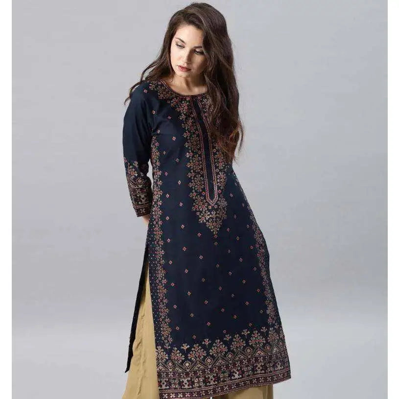 Women Kurt Casual Dress Long Sleeve Straight Casual Ethnic Flower Mandarin O-Neck Round Regular Size 3D Design Suitable.