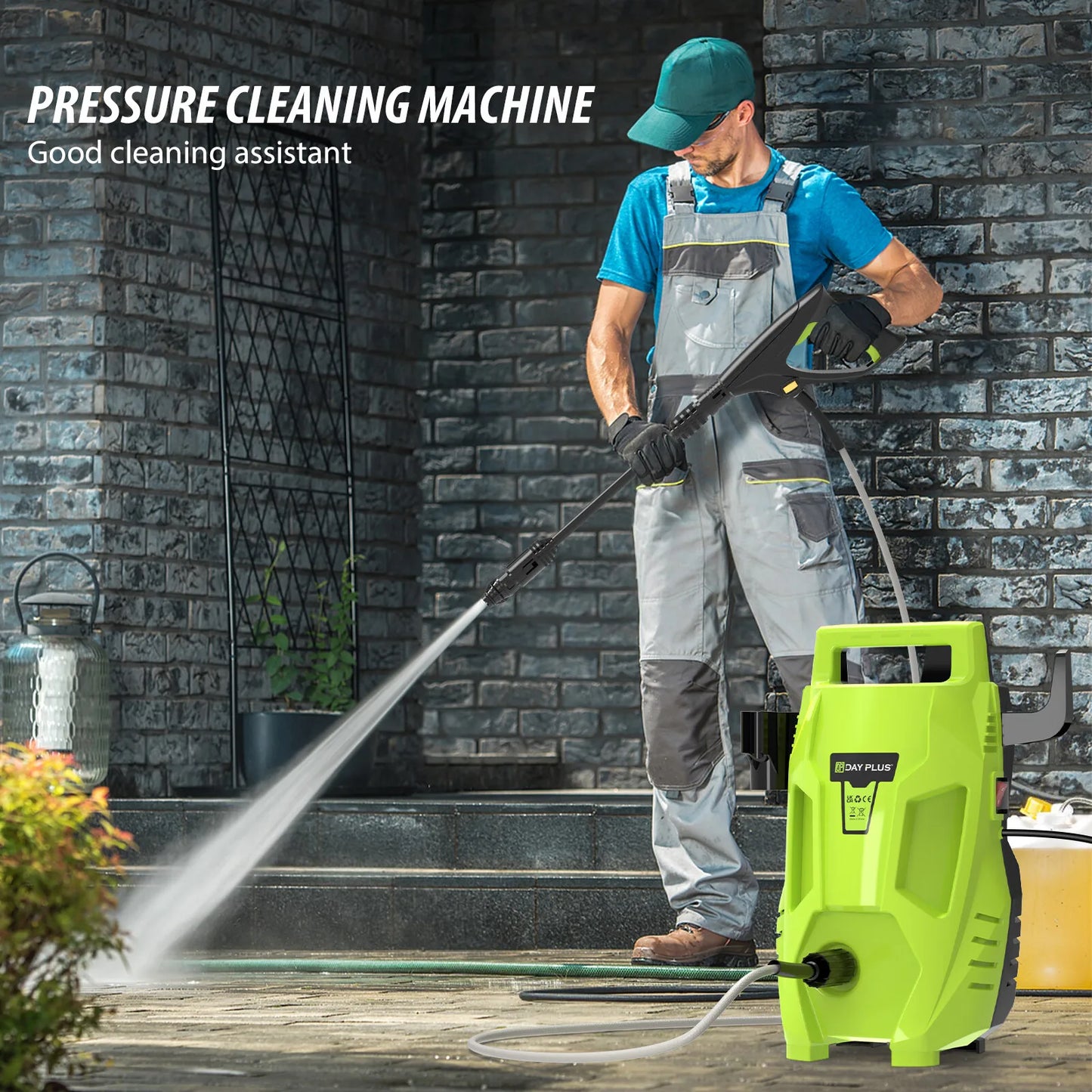 200Bar  Electric High Pressure Washer Jet Washers 3 in 1 Adjustable Nozzle & 7m Hose for Car, Driveway, courtyard Cleaning