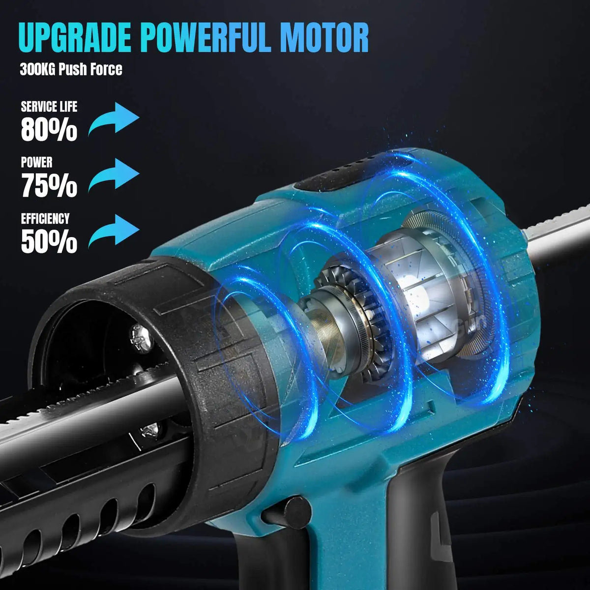 Electric Glue Gun Glass Glue Caulking Gun 4 Speeds Cordless Doors and Windows Electric Sewing Glue Tool for Makita 18V Battery
