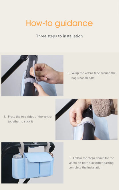 Stroller Organizer Bags Mummy Large Capacity Travel Hanging Bag Bottle Holder Pram Diaper Bags Baby Stroller Accessories