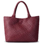 Woven Tote Bag Womens Purse Vegan Leather Shoulder Handbags - Fashion Summer Beach Tote Bags - Large Travel Totes