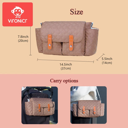 Stroller Organizer Bags Magnetic Buckle Mummy Travel Hanging Bag Bottle Holder Pram Diaper Bags Baby Stroller Accessories