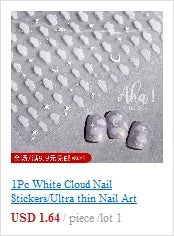 11pcs Aurora Glass Nail Foil Sticker Ice Cube Broken Glass Paper Iridescent Nail Film Decals Chameleon Reflective Nail Stickers