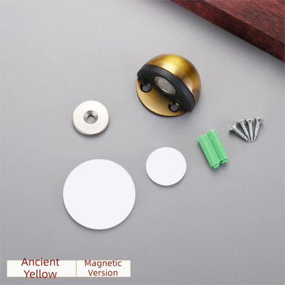 No-Drill Magnetic Door Stopper: Silicone Anti-Collision Buffer for Glass & Bedroom Doors - Windproof Floor Mount