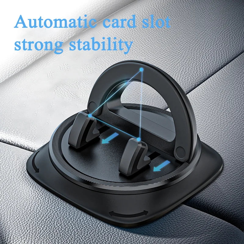 Dashboard Car Phone Holder 360° Rotation Universal Car Phone Mount With Non-Slip Silicone Replacement Tools For Smartphone