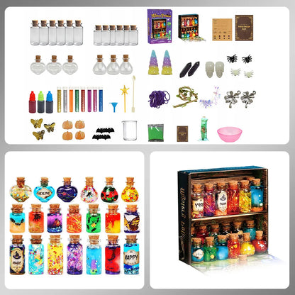 DIY Magic Potion Bottle Craft Kit, Halloween Witch Costume Accessory, Party Decor & Family Activity Set