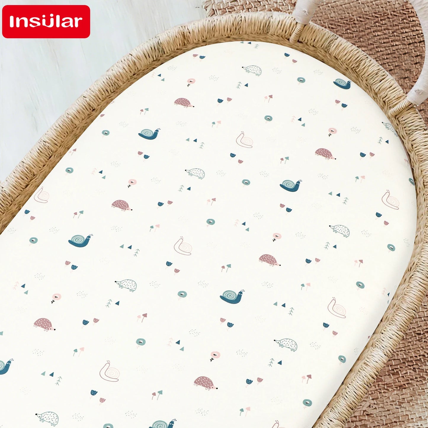 Cartoon Printed Crib Sheet Set Baby Bedding Toddler Mattress & Changing Pad Cover Polyester Cotton Fitted Bassinet Sheets