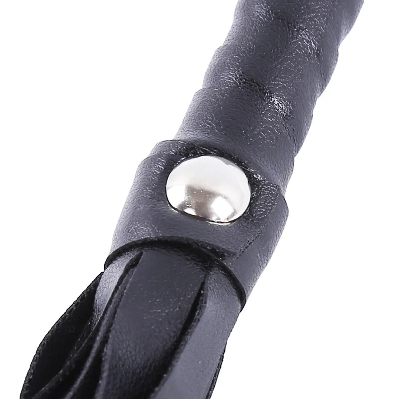 Faux Leather Pimp Whip Racing Riding Crop Party Flogger Queen Black Horse Riding Whip New