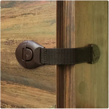 5pcs/lot Brown Cabinet Safety Lock for Baby Furniture Door Drawer Lock Refrigerator Safety Locks Child Proof Infant Protector