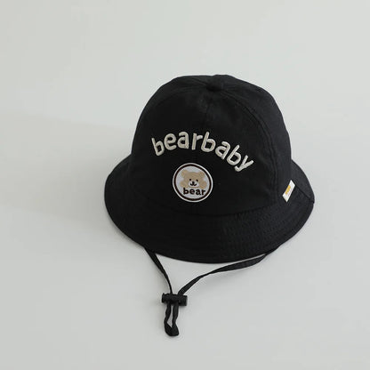 Cute Bear Baby Bucket Hats Korean Boy Girl Summer Uv Protection Fisherman Caps Kids Outdoor Sunshade Panama Basin Caps