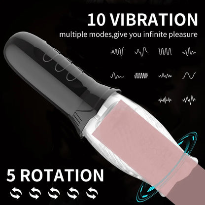 Automatic Rotating Masturbator Cup Glans Trainer Vagina Penis Pump Sleeve Delay Ejaculation Vibrator For Mens Adult Toys Male