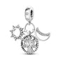 Original 925 Sterling Silver Charm Beads Clover Sunflower Tulip Carnation Pendant For Women Jewelry Fashion Gift