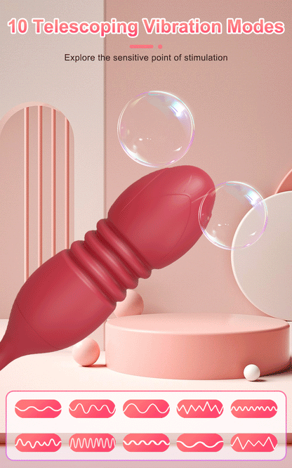 Sexy Adult Female Rose-Sucking Dildo Vibrator Women Nipple Clit Stimulator Vibrating Penetration Vagina Vibrator Erotica Toys