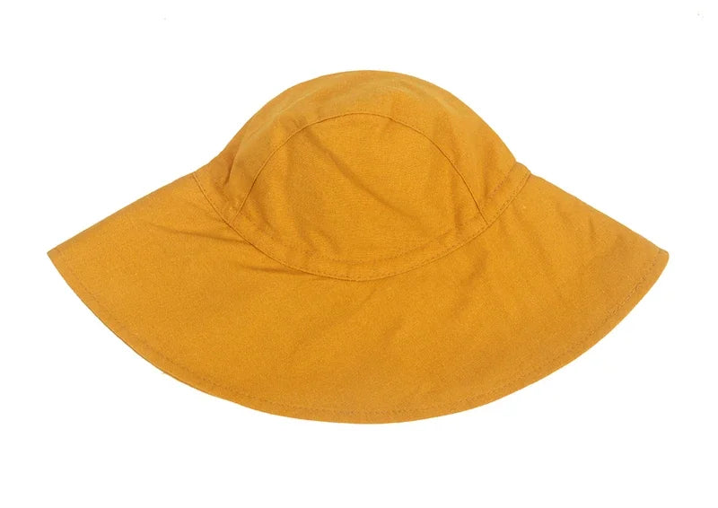 Baby SunHat Summer Boys Girls Bucket Hat Kids Cotton UV Travel Hats Child Big Brim Outdoor Beach Caps Fashion Casual Panama Cap