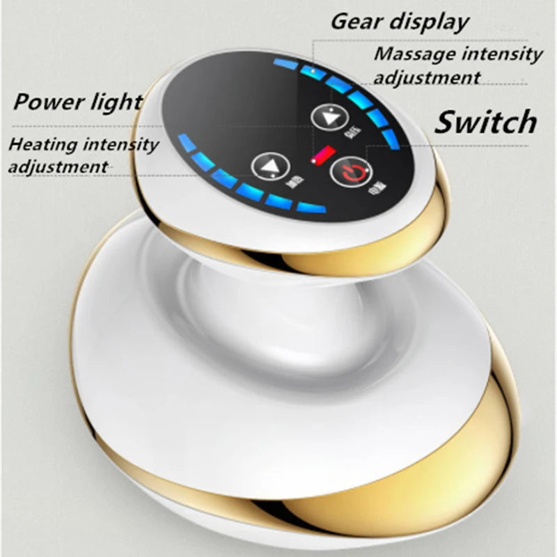 Electric Scraping Massage Cupping Body Massager Vacuum Cans Suction Cup Heating Body Back Neck Arm Guasha Massager