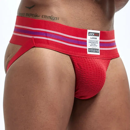JOCKMAIL Men's Underwear Men Sexy Briefs Jockstrap Pouch Cuecas Man Cotton Panties Thongs Mesh Underpants Gay Slip Homme Srting